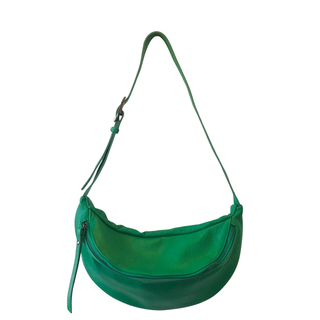 Sling Bag / Green Leather by Katerina NYC