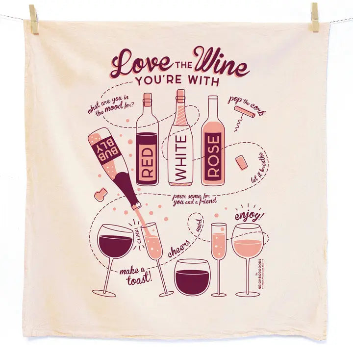 Wine Dish Towel by The Neighborgoods