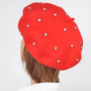 Studded Beret / Light Gay by Hologramme Paris