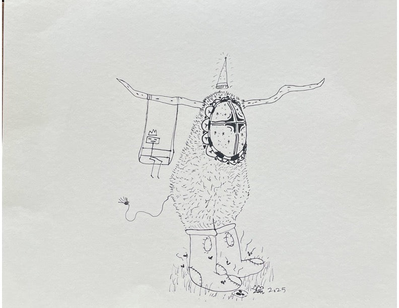 Long Horn / Original Art by Arlo Williams