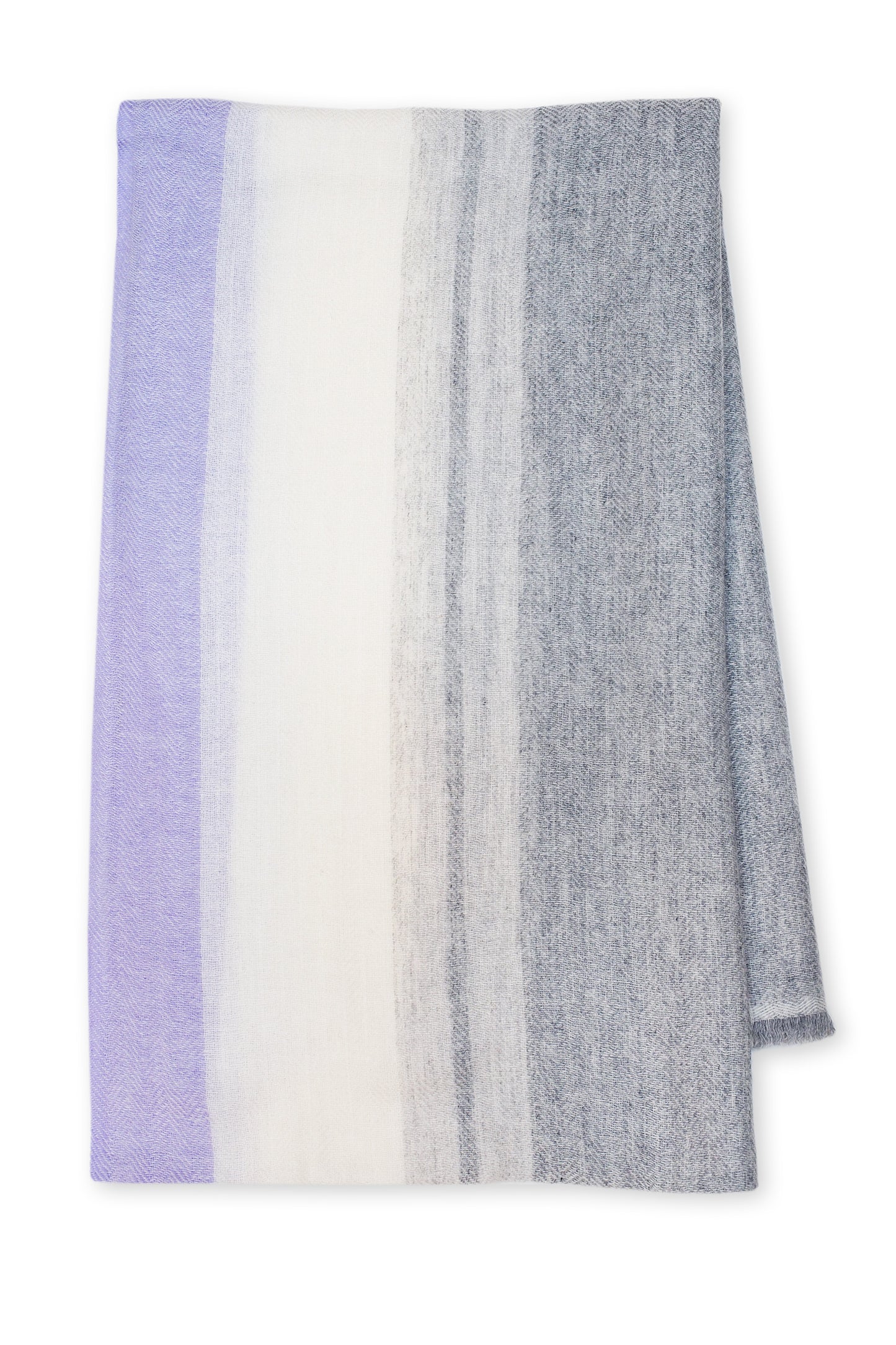 CASHMERE/MERINO WOOL SCARF / MULTI STRIPE LAVENDER by Tweedles