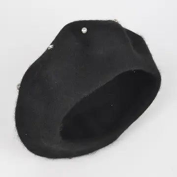 Studded Beret / Light Gay by Hologramme Paris
