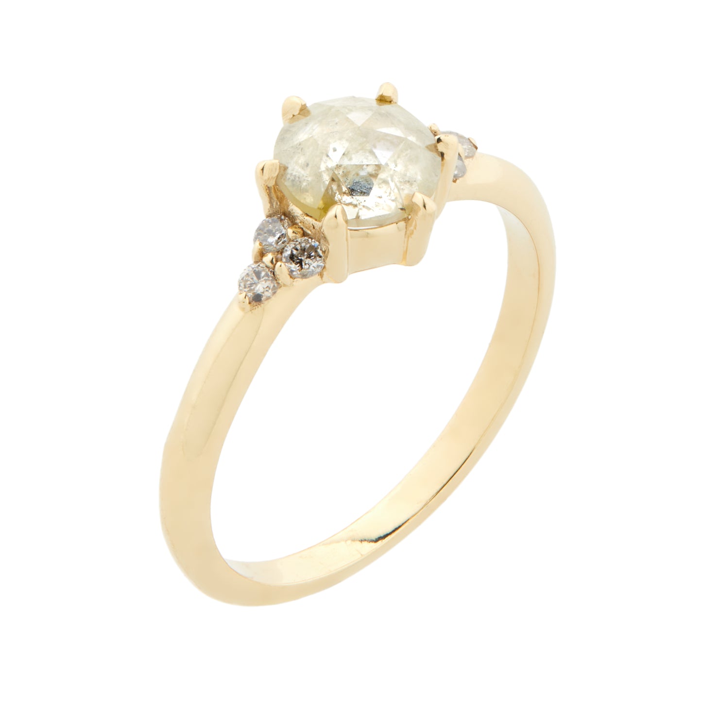 0.97 ct & 14k Gold Round Diamond Ring - LHN Jewelry