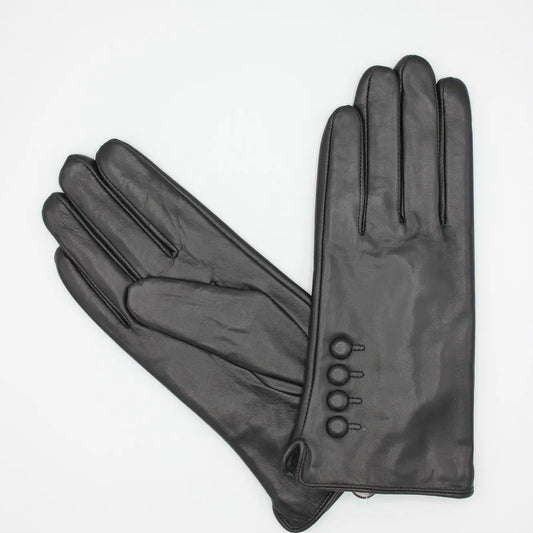 Buttery Soft Leather Gloves / Black by Hologramme Paris