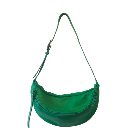 Sling Bag / Green Leather by Katerina NYC