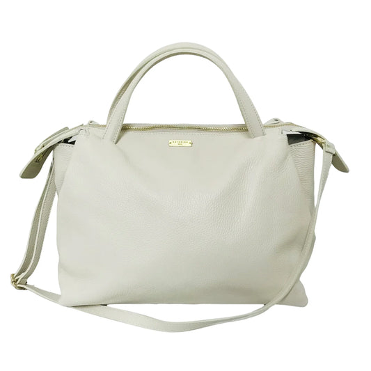 Leather Marielle Shoulder Bag / White
