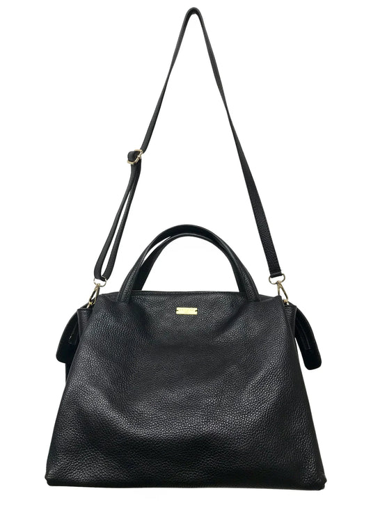 Leather Marielle Shoulder Bag / Black