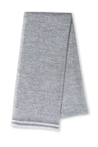 CASHMERE TWILL SCARF / GRAY & WHITE by Tweedles