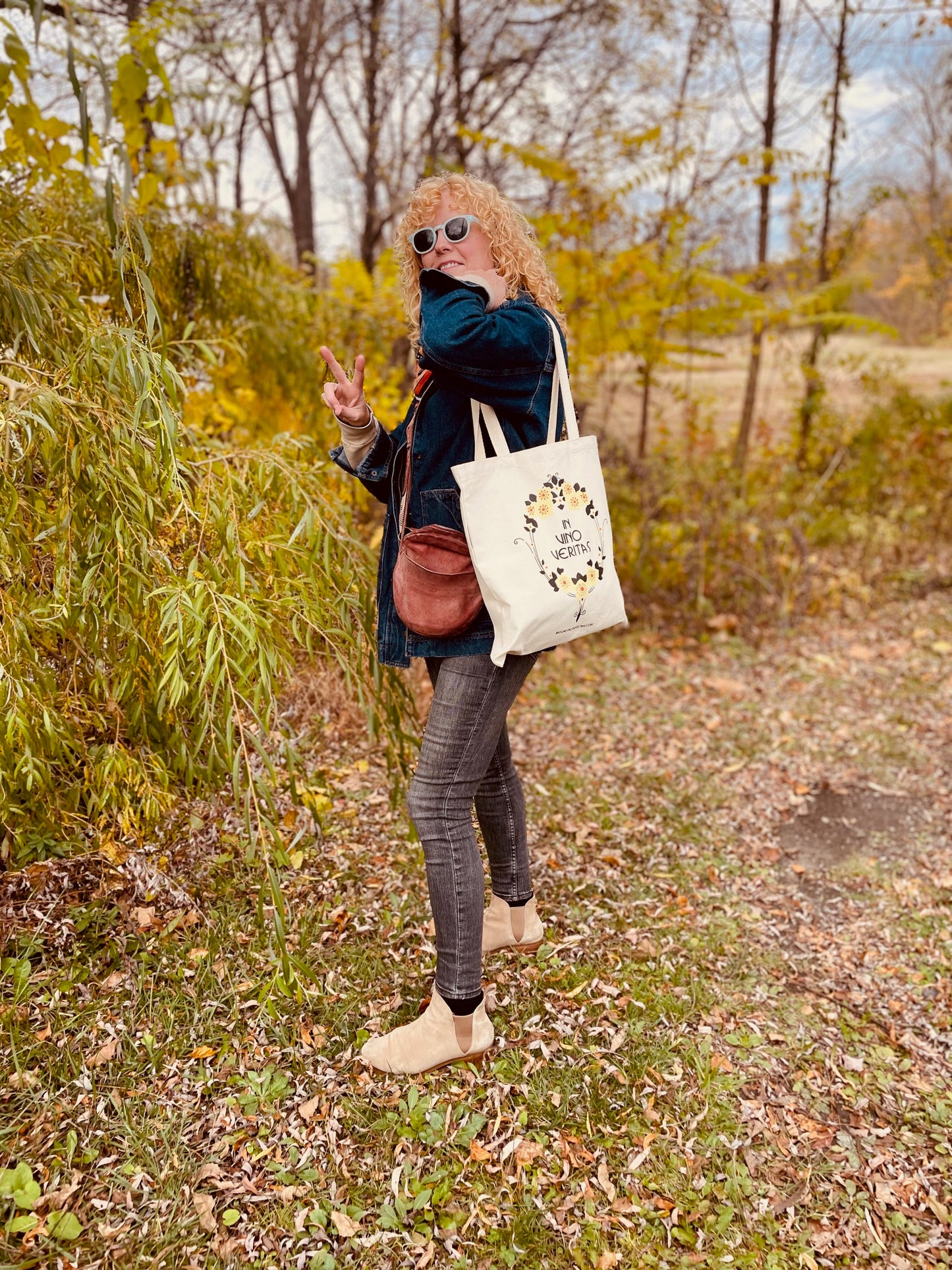 In Vino Veritas Tote Bag by Brooklyn Collective