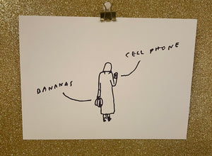 Bananas Cell Phone Print by Lauren Simkin Berke