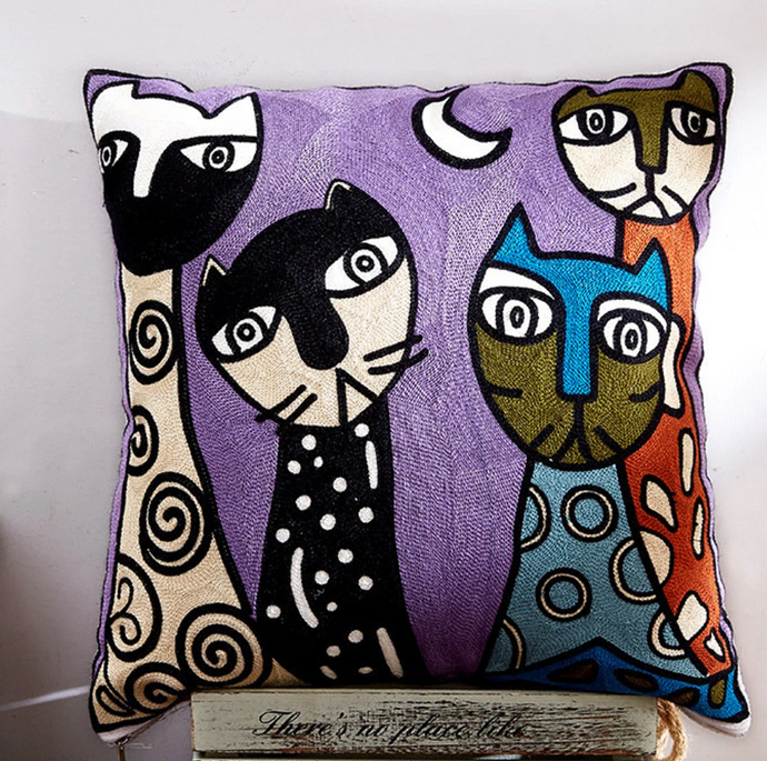 Picasso Cat Pillow