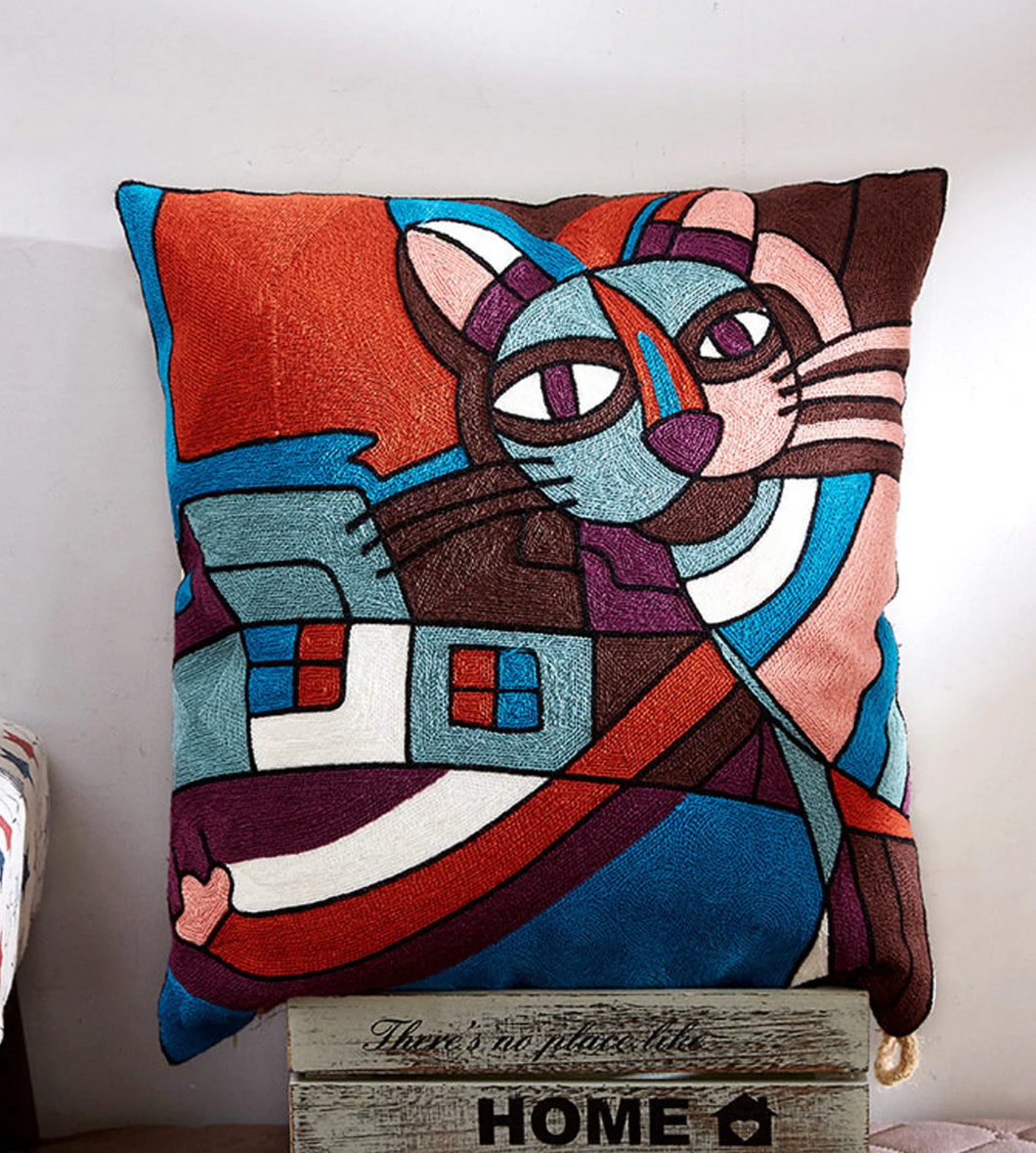 Picasso Cat Pillow 2