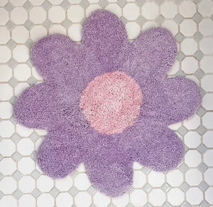 Daisy Flower Rug Lavender