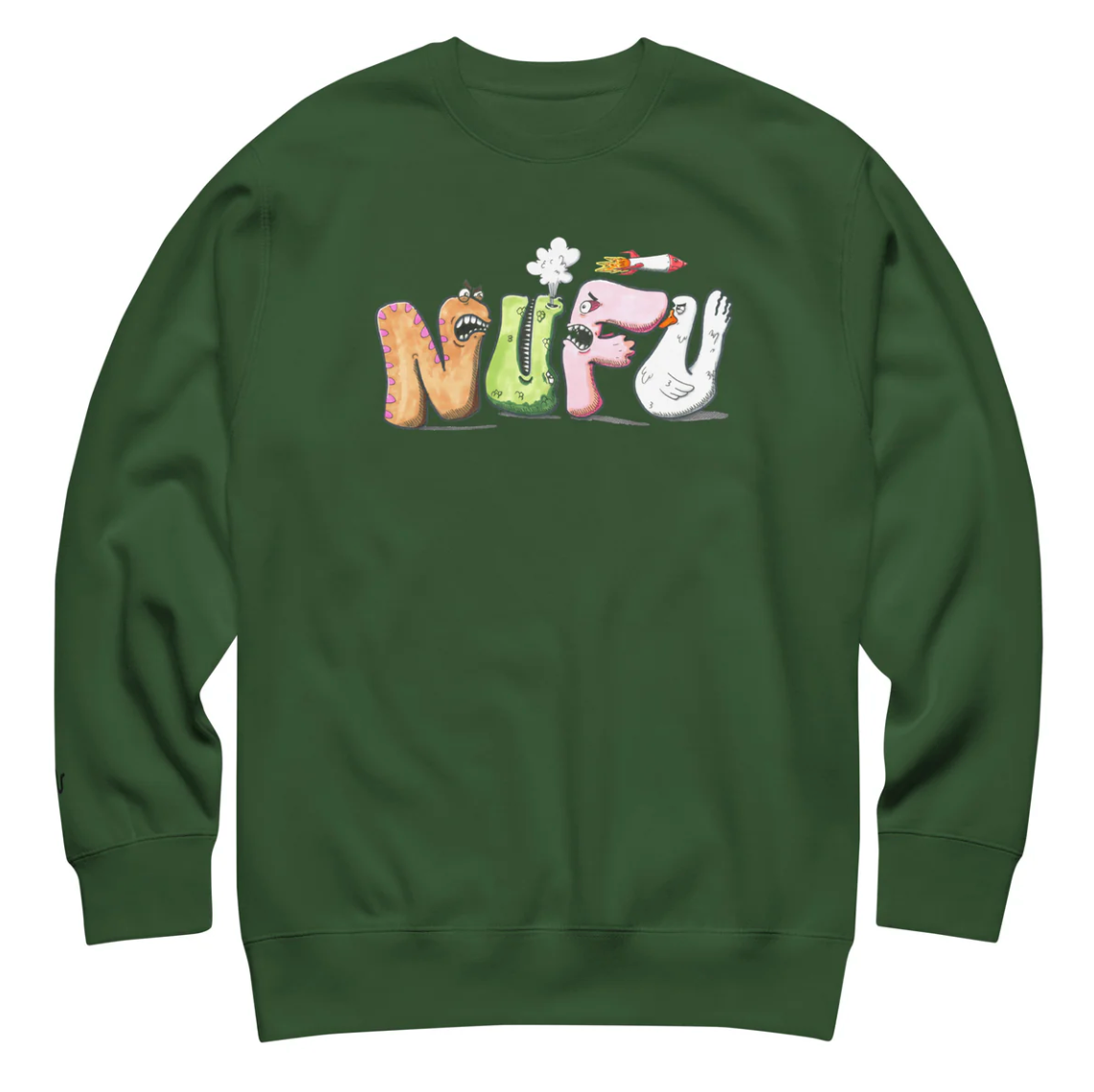 Letterman Sweatshirt / NUFU / Forest Green
