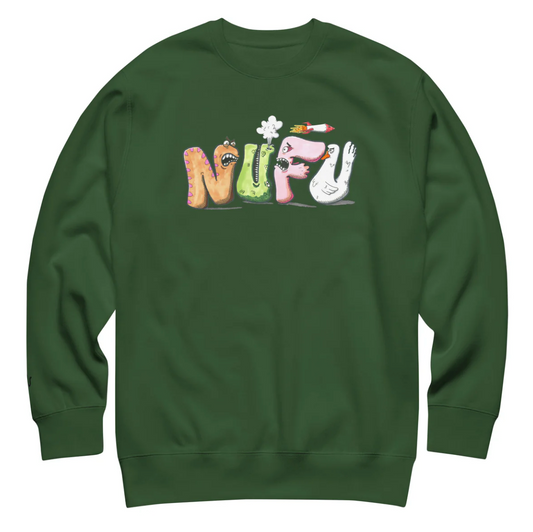 Letterman Sweatshirt / NUFU / Forest Green