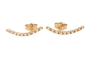 Smooth Bow Diamond Studs/ Katherine Lincoln Jewelry