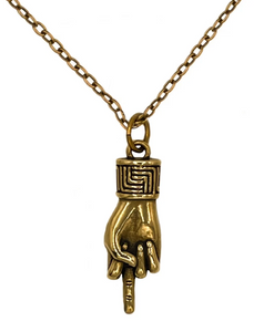 Middle Finger Charm Necklace by LHN Jewelry
