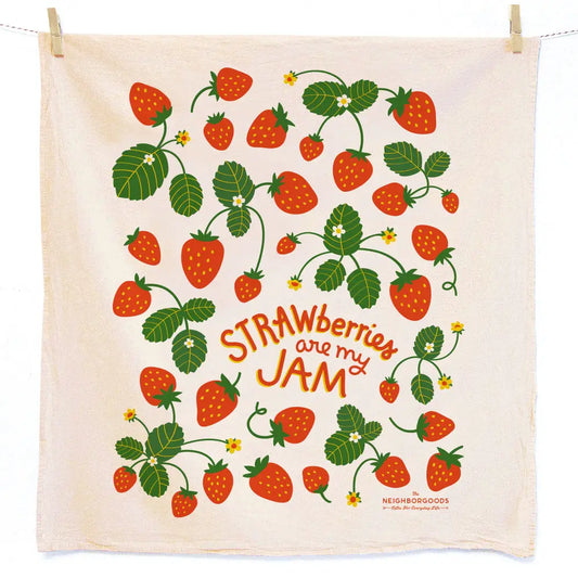 Strawberries Dish Towel by The Neighborgoods
