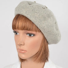 Load image into Gallery viewer, Studded Beret / Gray