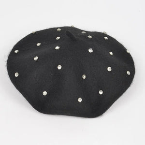 Studded Beret / Gray