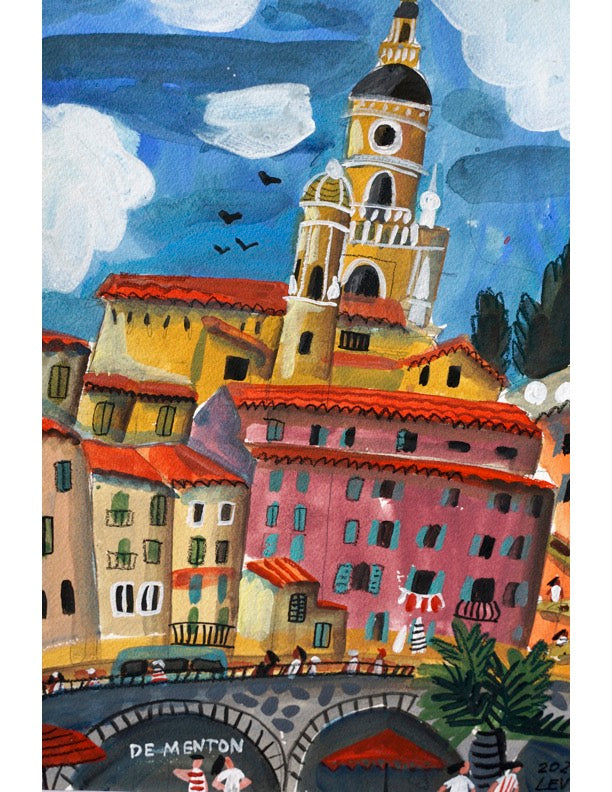 View Of Menton by Elena Likhatskaya