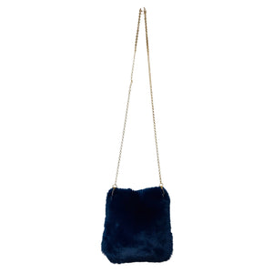 Faux Fur Bag / Katerina NYC / Blue