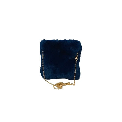 Faux Fur Bag / Katerina NYC / Blue