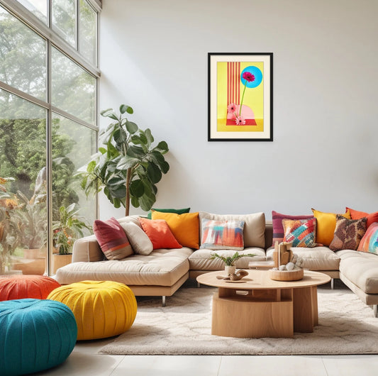 Desiree Pfeiffer Print / Pink Sunflowers