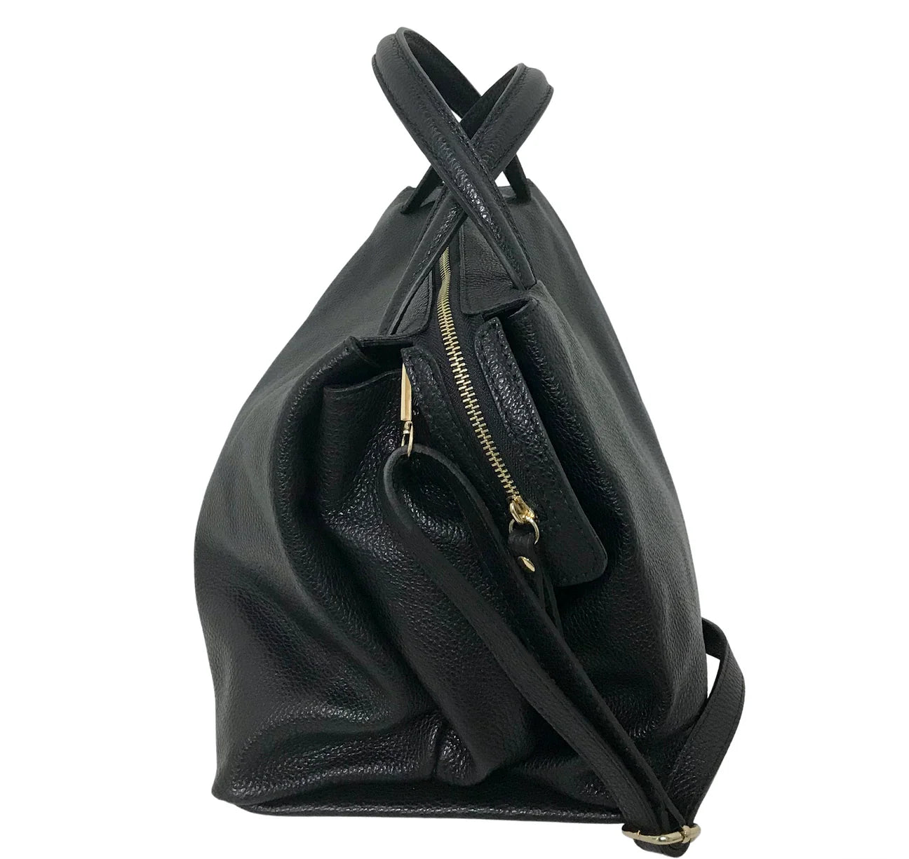 Leather Marielle Shoulder Bag / Black
