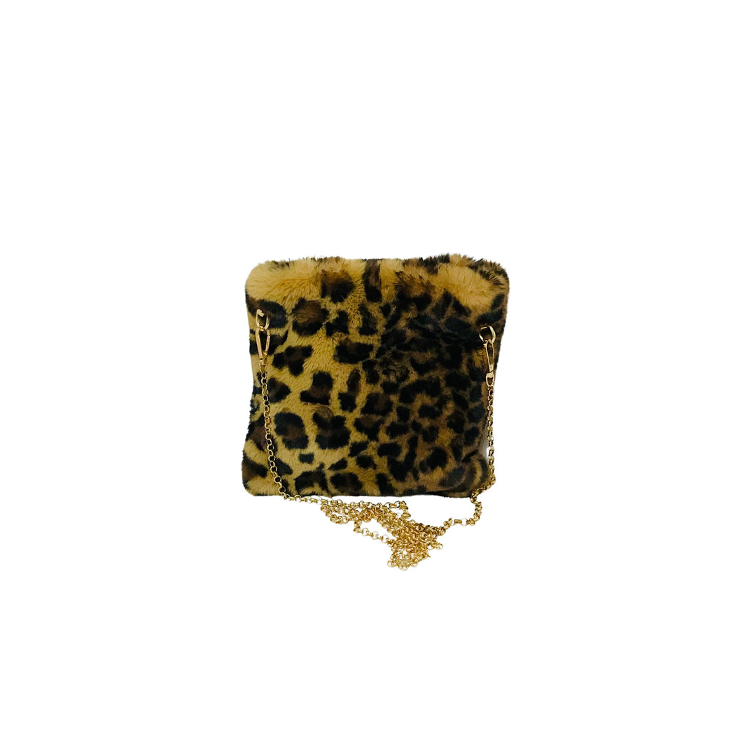 Faux Fur Bag / Katerina NYC / Leopard