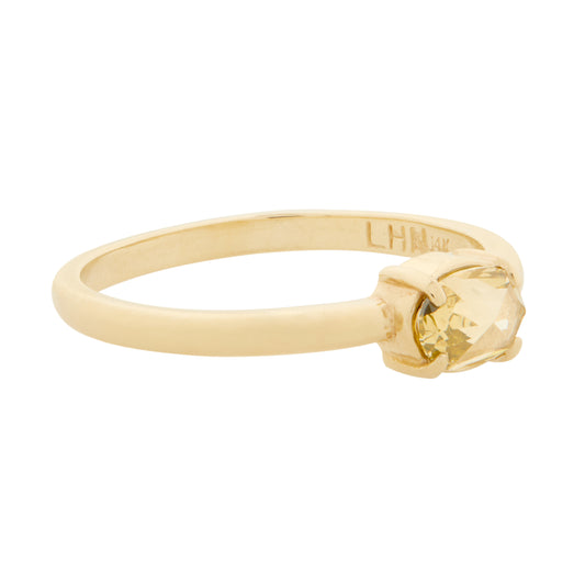 0.50 ct & 14k Gold Olive Rose Cut Diamond Ring - LHN Jewelry