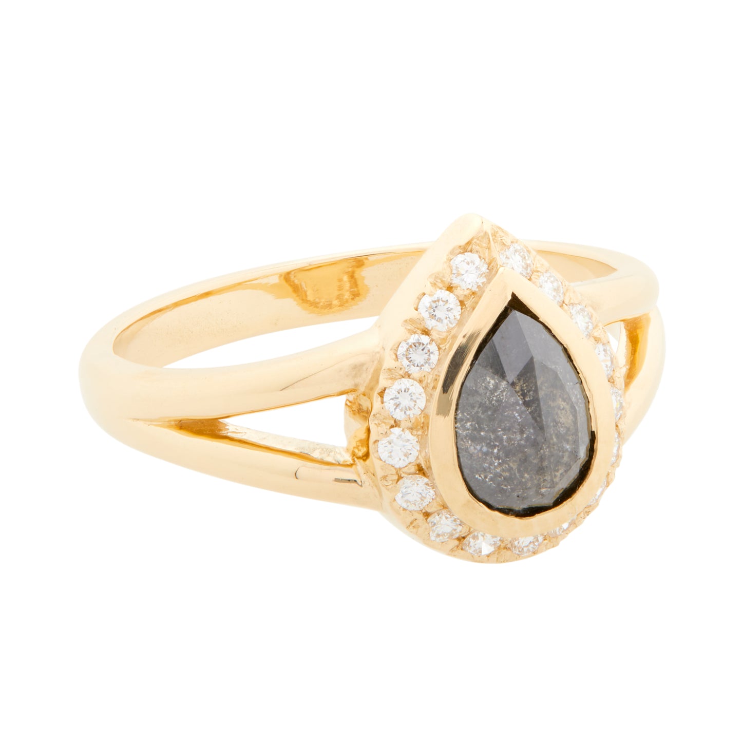 0.93 ct & 14k Gold Pear Shape Diamond Ring - LHN Jewelry