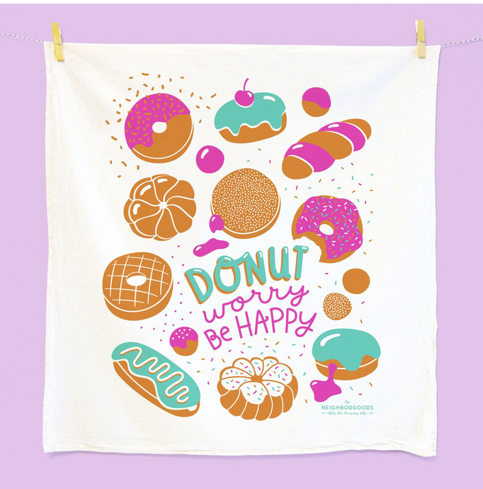Donut Dish Towel by The Neighborgoods