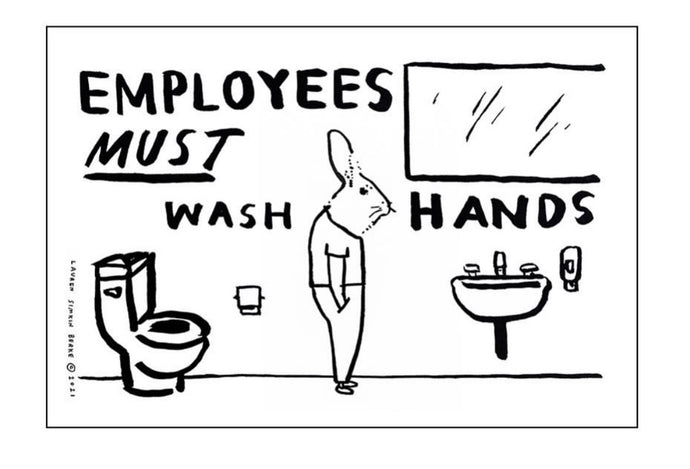 Wash Hands Sign by Lauren Simkin Berke