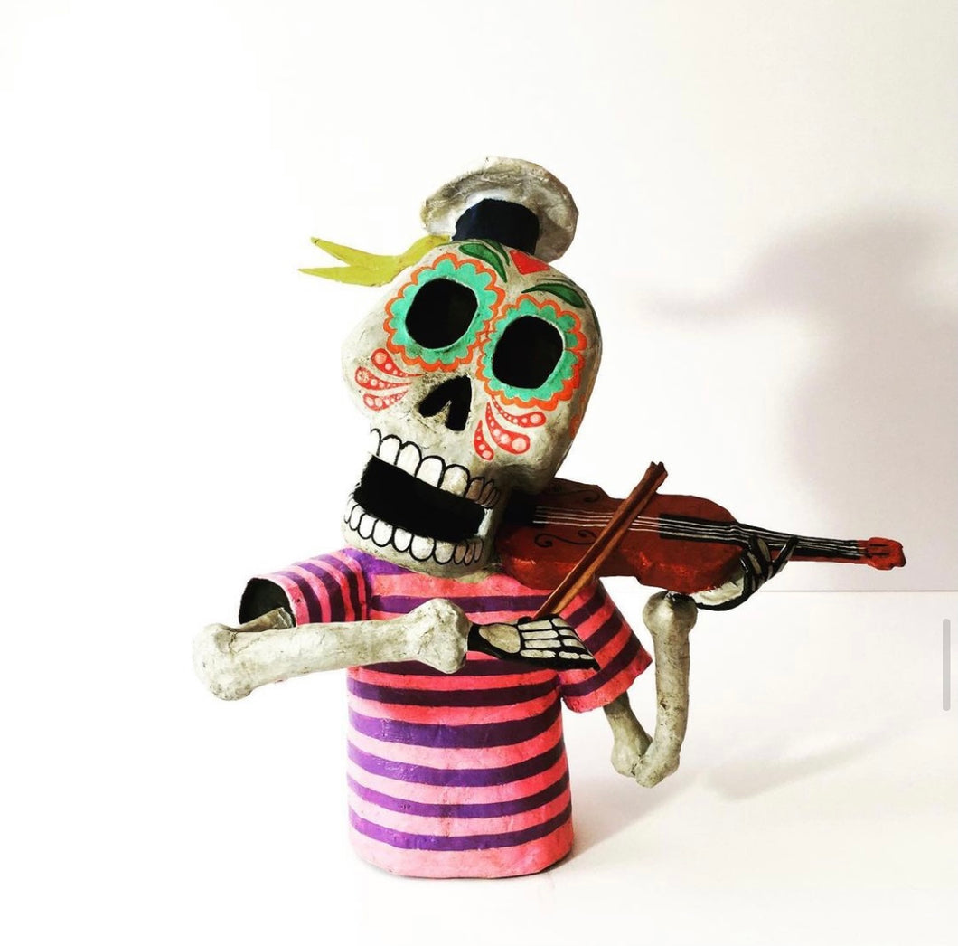 Pirate Sugar Skull Violinist by Gran Guignol